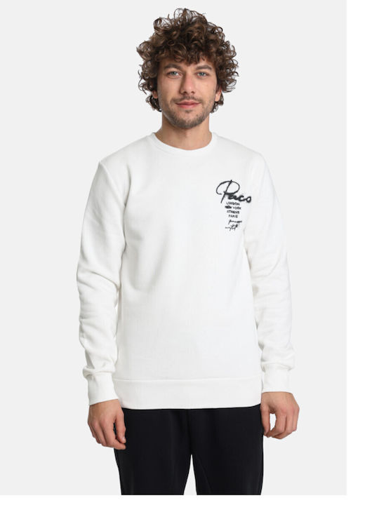 Paco & Co Herren Sweatshirt Off White