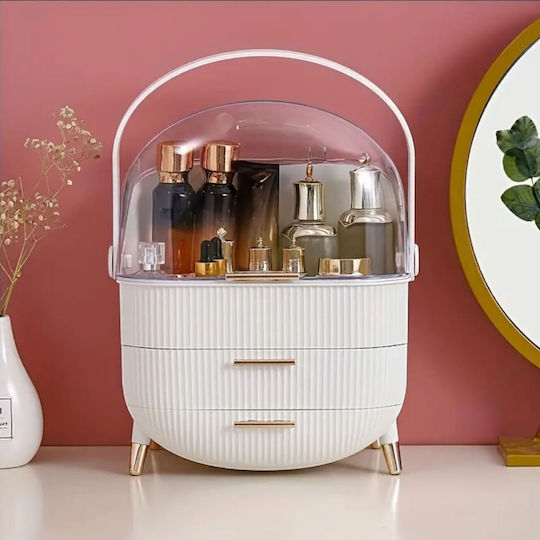 Organizator Cosmetice Cu Sertare Alb
