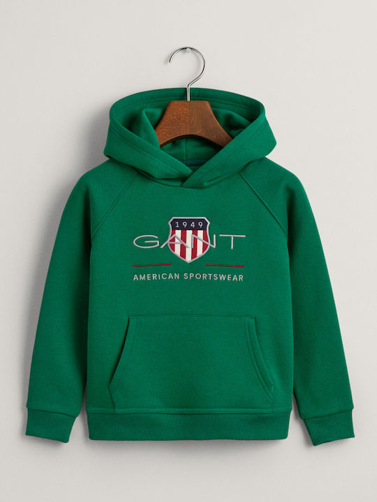 Kids Sweatshirt with Hood and Pockets Green SHIELD
