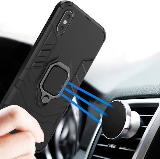 Powertech Back Cover Μεταλλικό Μαύρο (Redmi Note 13 Pro+)
