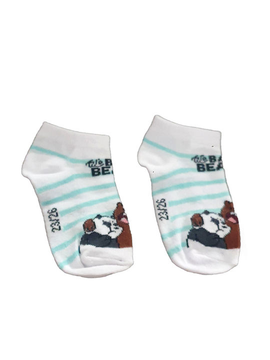 Disney Kids' Ankle Socks White