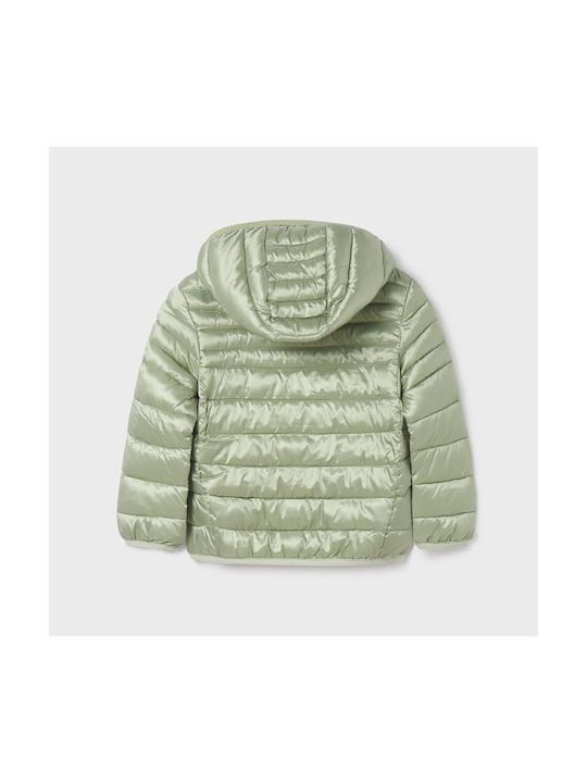 Mayoral Kids Quilted Jacket with Hood Aloe