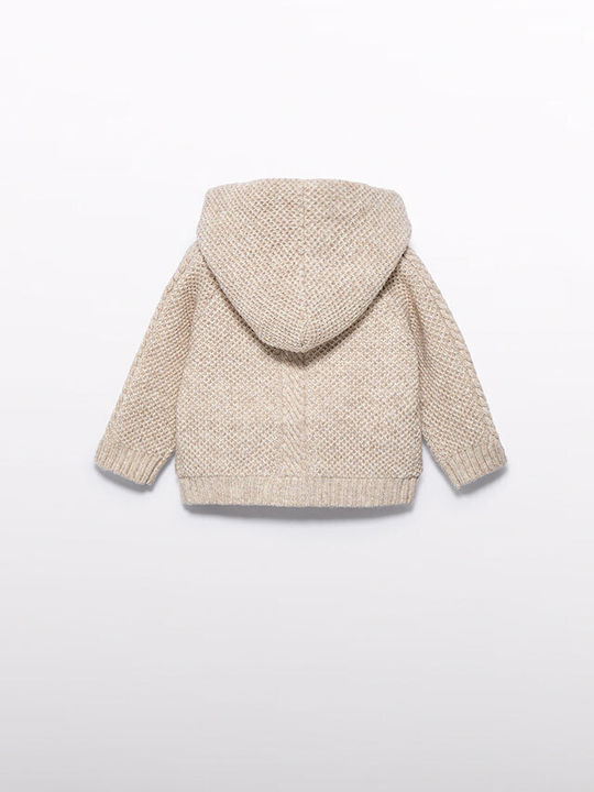 Abel & Lula Kids Cardigan Knitted with Hood White