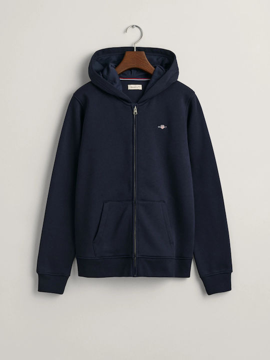 Kinder-Sweatshirt Strickjacke mit Kapuze und Taschen Evening Blau