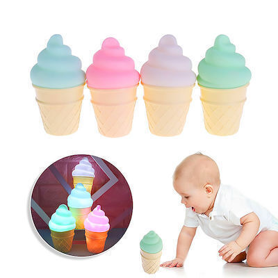 Beboulino Kids Decorative Lamp Ice cream Pink 7x14cm