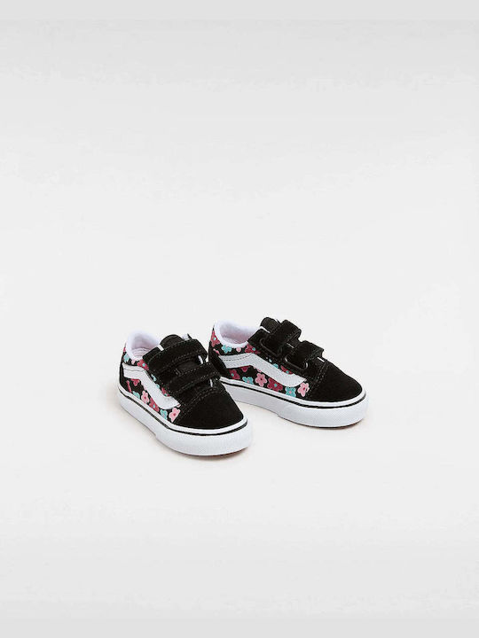 Old Skool Kids Sneakers with Scratch Black