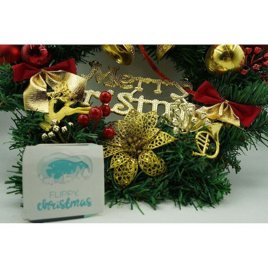 Crăciun Decorativ Plastic Coroană de flori cu Diametru 40cm. Flippy