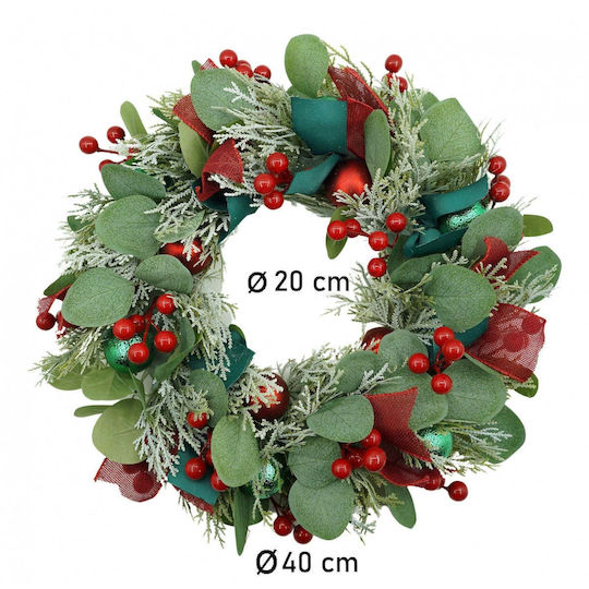 Crăciun Decorativ Plastic Coroană de flori cu Diametru 40cm.