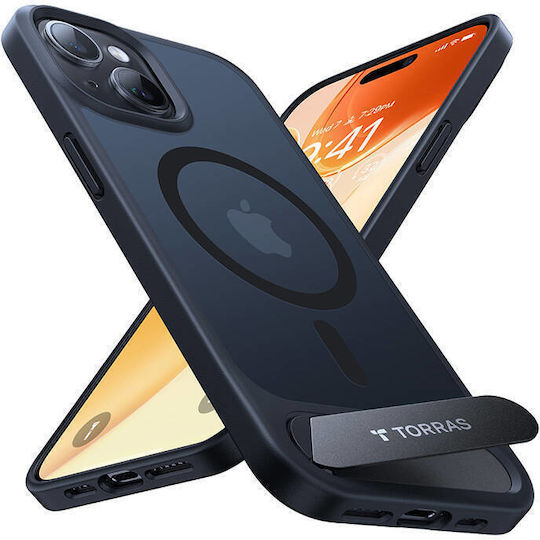 Torras Umschlag Rückseite Kunststoff Schwarz (iPhone 15 Pro Max)