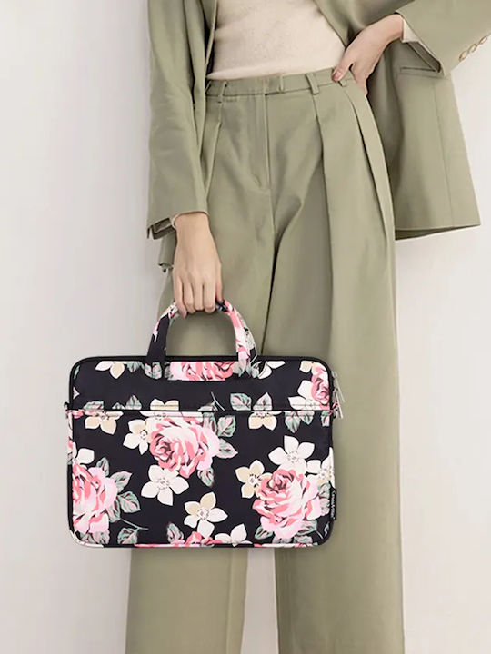 Tech-protect CanvasArtisan Laptoptasche Briefcase Sleeve Für Laptop Macbook 13-14 Graue Rosa H40-c22