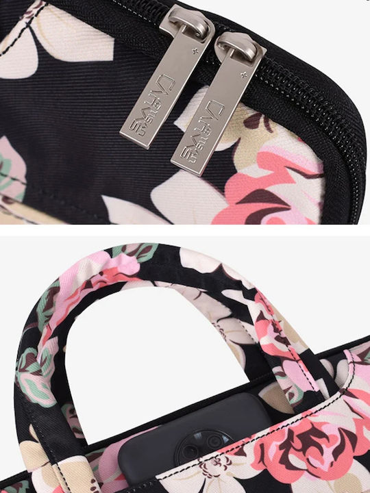 Tech-protect CanvasArtisan Laptoptasche Briefcase Sleeve Für Laptop Macbook 13-14 Graue Rosa H40-c22