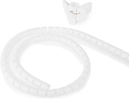 Nedis Σπιράλ Καλωδίων 16mm 2m Λευκό 1τμχ
