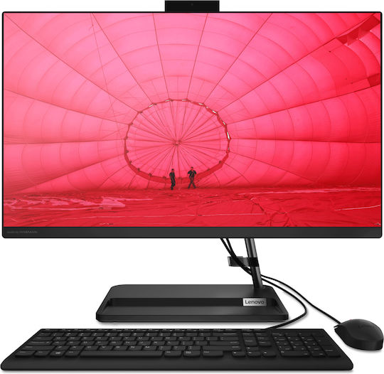 Lenovo IdeaCentre AIO 3 24IAP7 (HD 720p Camera) 23.8" (Celeron Penta Core-7305/8GB/128GB SSD/FHD/W11 Home) Black GR