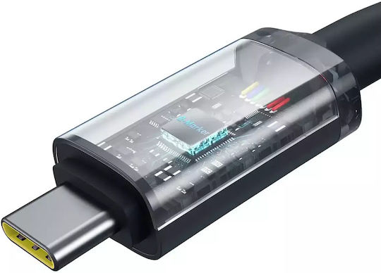 Baseus Crystal Shine Series USB 3.2 Video Cable USB-C Male - USB-C 100W PD Black 1.5m P10318204111-00