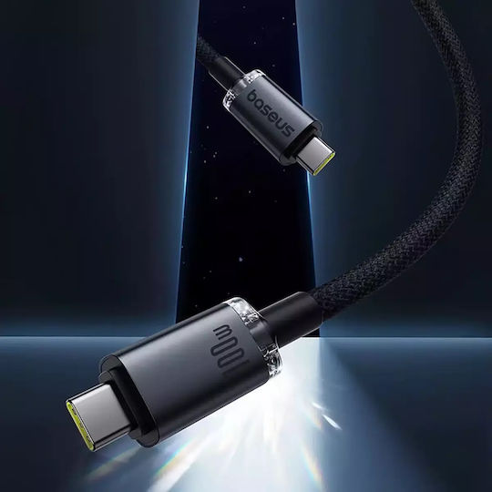 Baseus Crystal Shine Series USB 3.2 Video Cable USB-C Male - USB-C 100W PD Black 1.5m P10318204111-00
