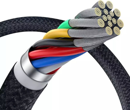 Baseus Crystal Shine Series USB 3.2 Video Cable USB-C Male - USB-C 100W PD Black 1.5m P10318204111-00