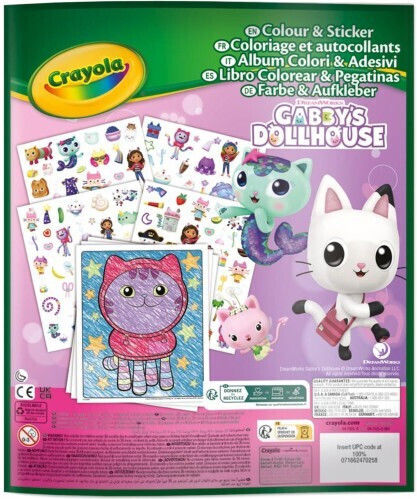 Crayola Gabbys Dollhouse Βιβλίο Ζωγραφικής Χρωμοσελίδων & Αυτοκόλλητα Gabby Dollhouse 04-7025