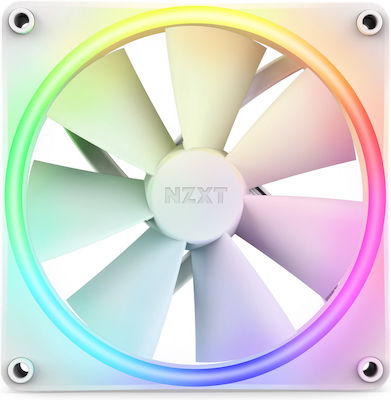 NZXT F140 RGB Duo Case Fan με Σύνδεση 4-Pin PWM Λευκό