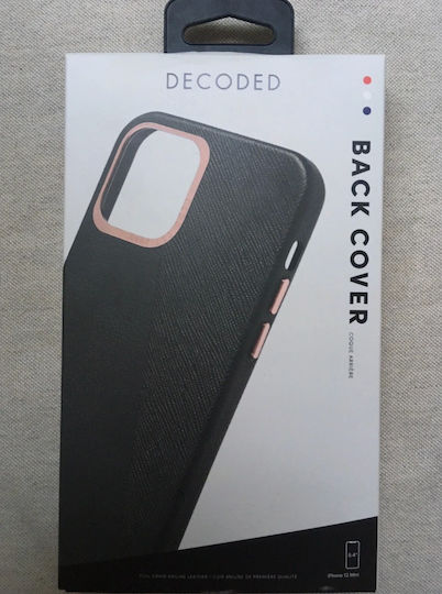 Decoded Задна корица Кожа / Метал / Силикон Сив (iPhone 12 mini)