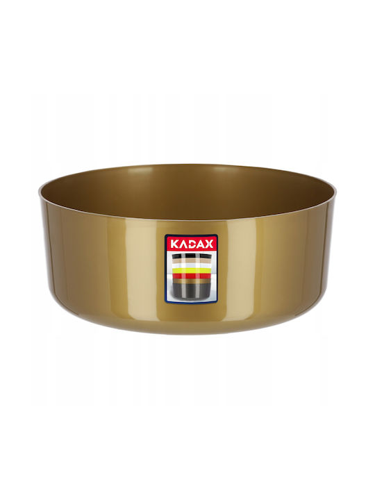 Kadax Γλάστρα Πλαστική Χρυσή 23x23εκ.
