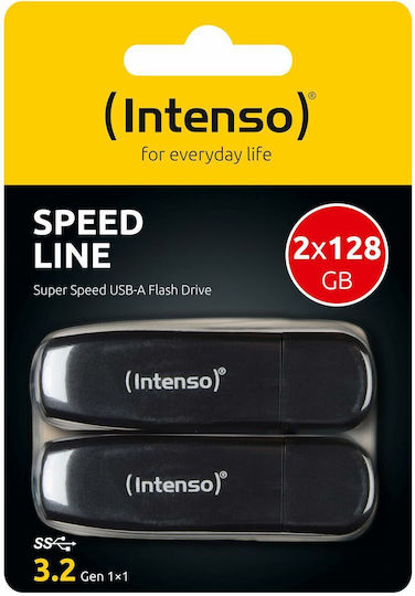 Intenso 128GB USB 2.0 Stick Μαύρο