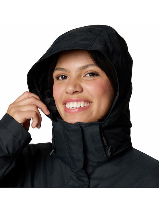 Bugaboo III Women's for Hiking Short Lifestyle Jacket Waterproof and Windproof for Winter with Detachable Hood Black