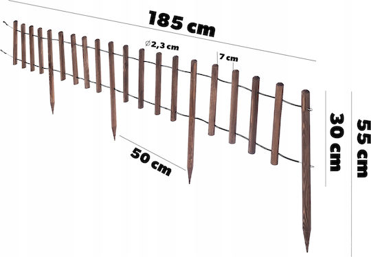 Kadax Wooden Garden Edging 185cm