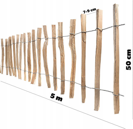 Gard de grădină Kadax din alun 500x50 7-9cm