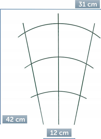 Kadax Plant Support Ladder Flowers Steel Stake Green 6pcs