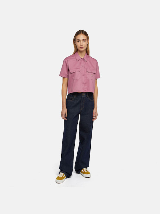 Dickies Shirt Kurzärmelig Damen Hemd Pink