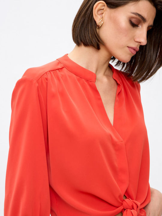 Women's Long Sleeve Shirt Orange