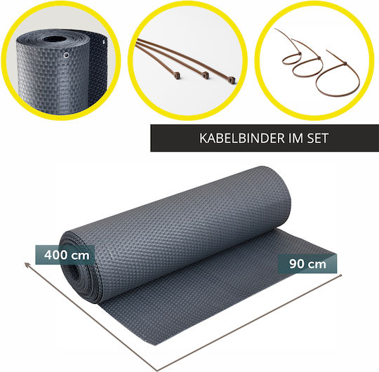 Kadax Διαχωριστικό Σκίασης Γκρι 0.9x4m
