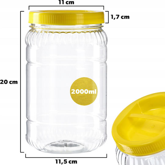 Kadax Βαζάκι Πλαστικό με Καπάκι 2000ml