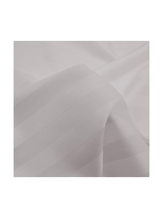 Satin Bamboo-cotton Pillowcase Stripe Grey/70x80 Strip