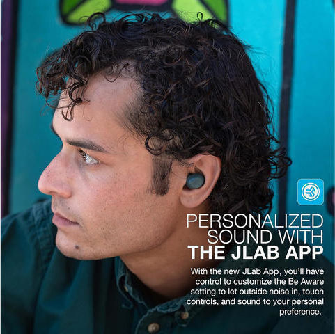 Jlab JBuds Mini Bluetooth хендсфри Слушалки с Устойчивост на Пот и Кутийка за Зареждане Sage Gray