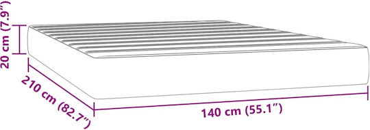 vidaXL Двоен Анатомичен Матрак 140x210x20см