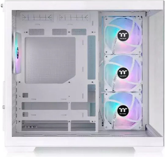 Thermaltake View 380 TG ARGB Gaming Midi Tower Κουτί Υπολογιστή Λευκό