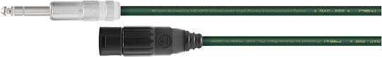 Oyaide QAC-222 TXM Cable XLR male - 6.3mm male Πράσινο 5m