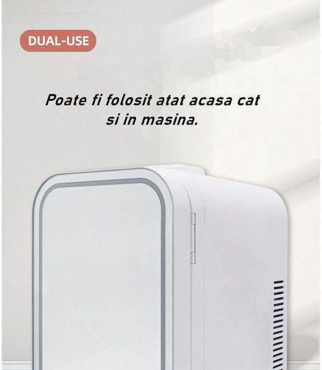Mini Cosmetic Fridge Flippy Dual Heating Cooling Function Portable 8l White