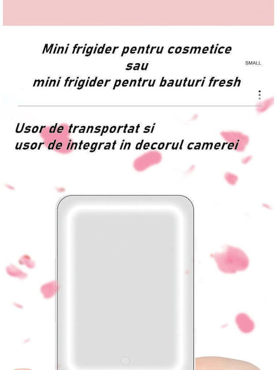 Mini Cosmetic Fridge Flippy Dual Heating Cooling Function Portable 8l White