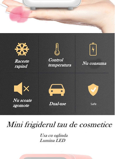Mini Cosmetic Fridge Flippy Dual Heating Cooling Function Portable 8l White