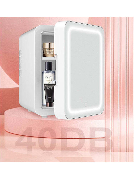 Mini Cosmetic Fridge Flippy Dual Heating Cooling Function Portable 8l White