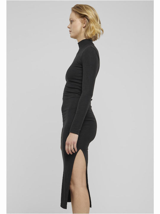 Midi Φόρεμα Πλεκτό Black