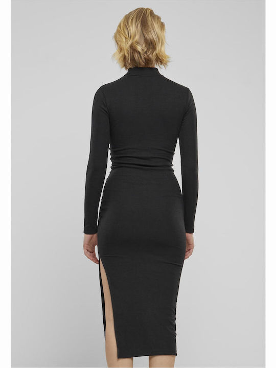 Midi Φόρεμα Πλεκτό Black