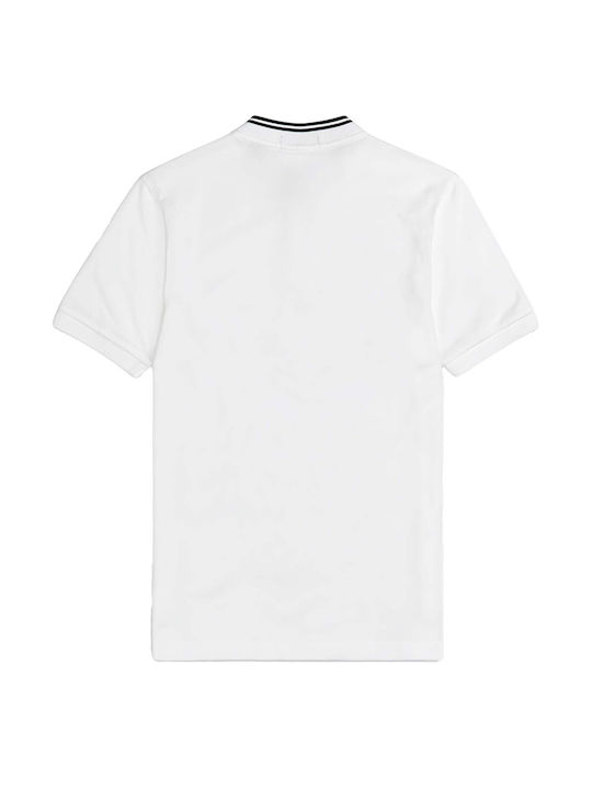 Fred Perry Men's Short Sleeve Blouse Polo White