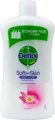 Dettol Chamomile Soft On Skin Hard On Dirt Refill Creme Seife Kamille 750ml