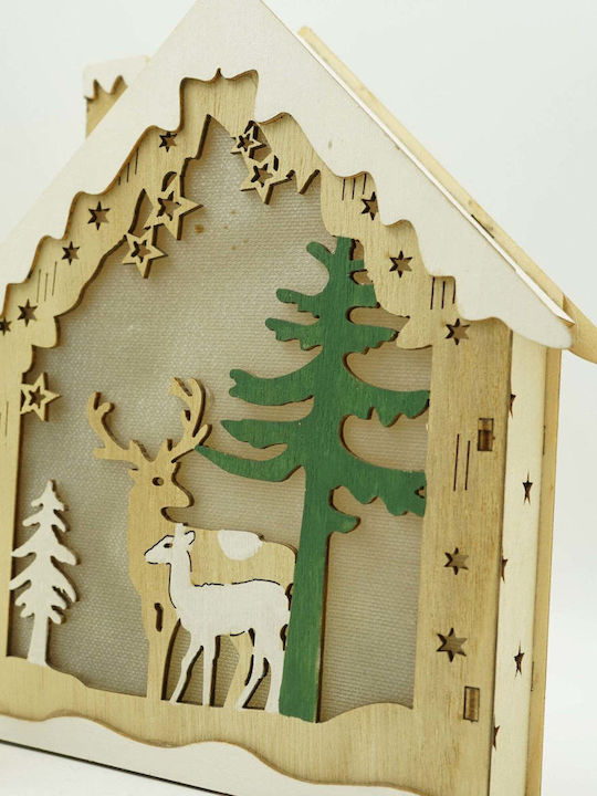 Beleuchtet Weihnachtliche Holz Figur Rentier Braun