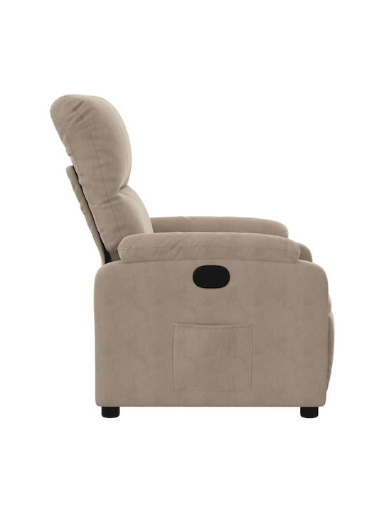 Relaxsessel mit Fußhocker Taupe 75x89.5x103.5cm