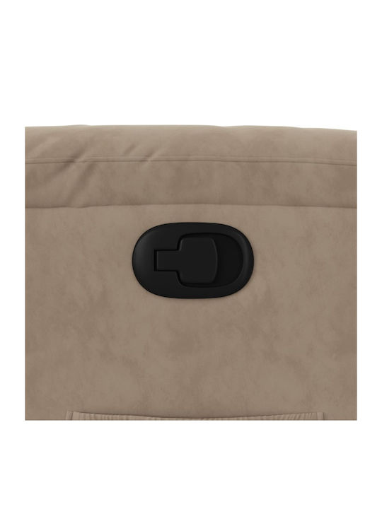 Relaxsessel mit Fußhocker Taupe 75x89.5x103.5cm
