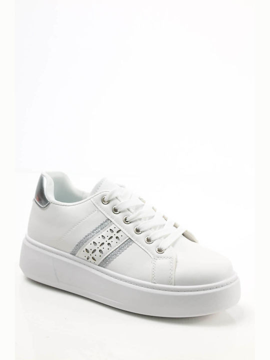 Ligglo Damen Sneakers White / Silver